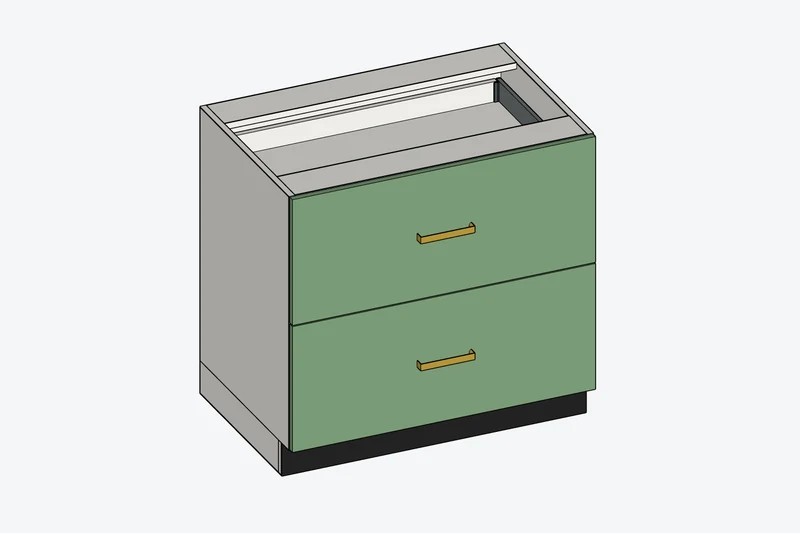 900 mm drawer cabinet generated in SketchUp